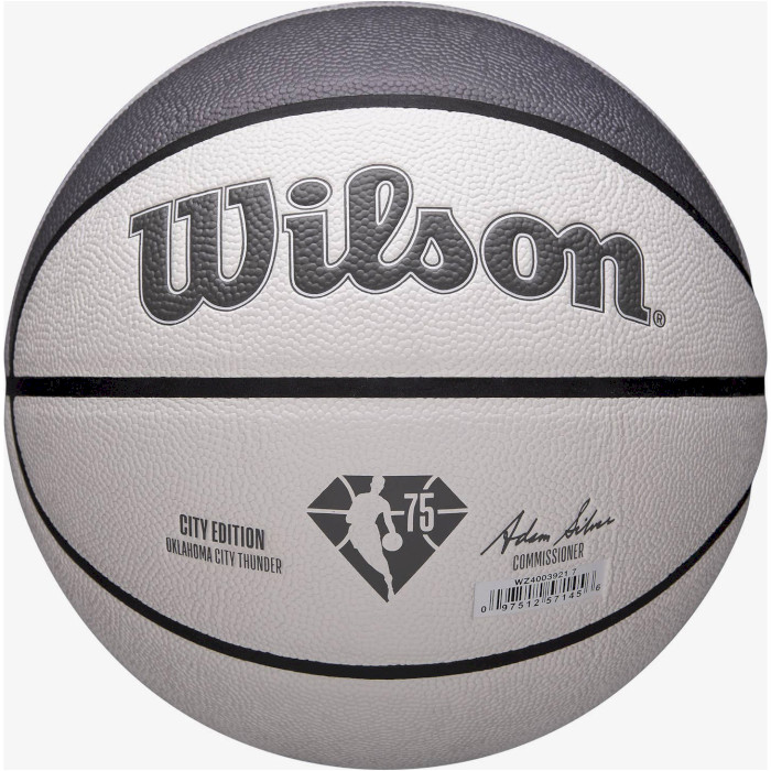М'яч баскетбольний WILSON NBA Team City Edition Oklahoma City Thunder Size 7 (WZ4003921XB7)
