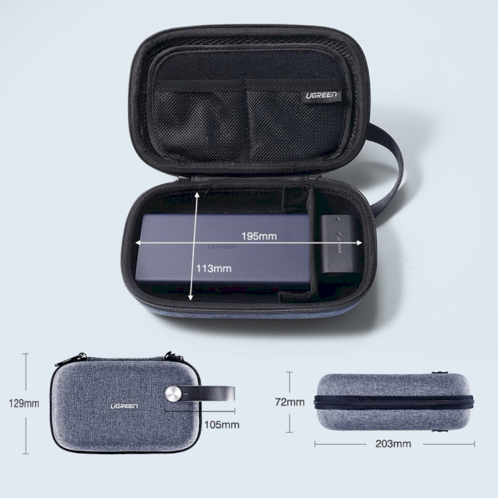 Органайзер для аксессуаров UGREEN LP152 Travel Case Gadget Bag Gray (50903)