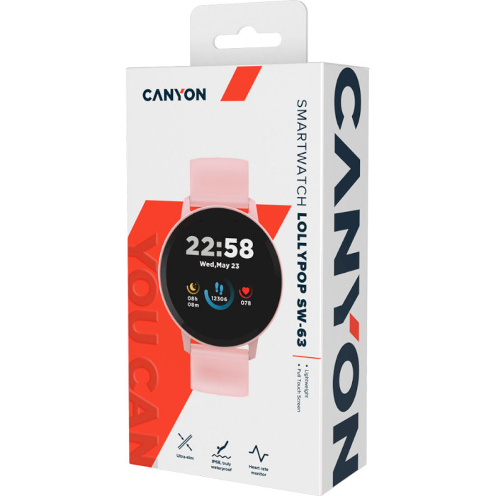 Смарт-часы CANYON SW-63 Lollypop Rose (CNS-SW63PP)