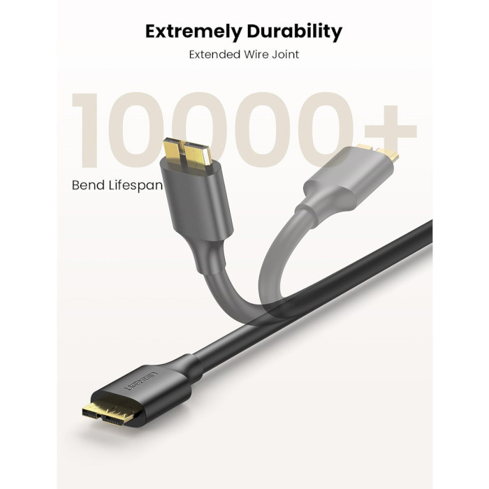 Кабель UGREEN US130 USB3.0 AM to Micro-B 1м Black (10841)