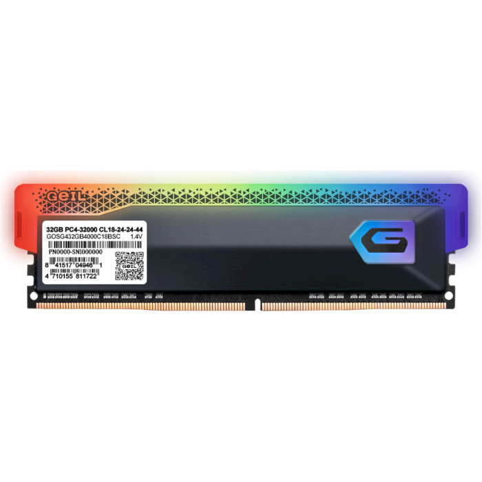 Модуль памяти GEIL Orion RGB Titanium Gray DDR4 3600MHz 32GB Kit 2x16GB (GOSG432GB3600C18BDC)