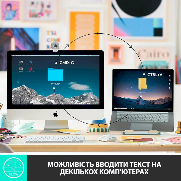 Клавиатура беспроводная LOGITECH MX Keys Mini RU Pale Gray (920-010502)