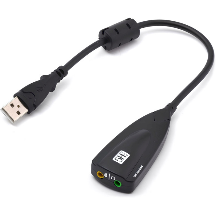 Зовнішня звукова карта USB Virtual 7.1 Channel C-Media Black (B00811)