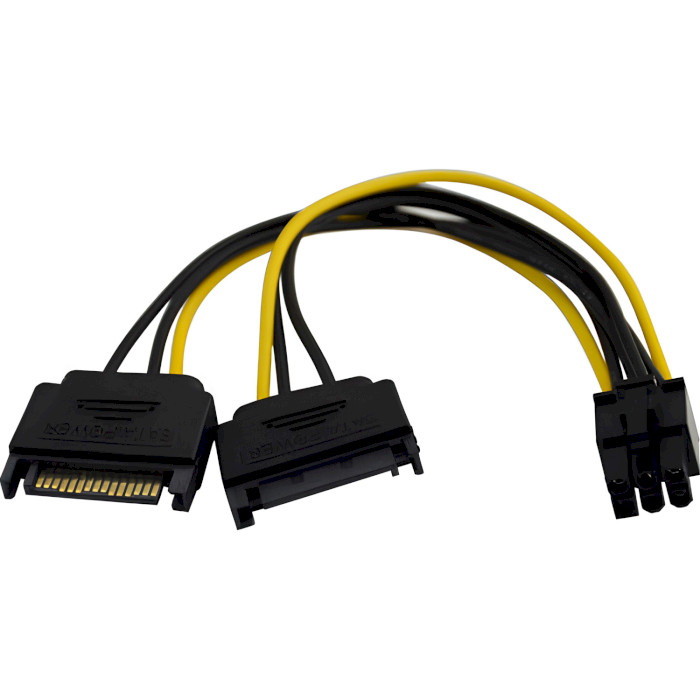 Кабель питания для видеокарты SATA(F) to PCIe 6-pin(M) (S0409)