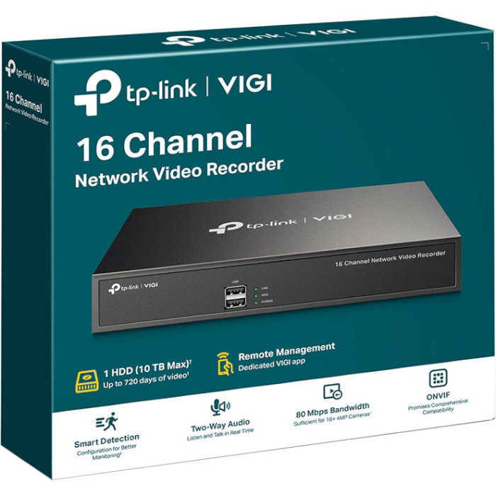 Видеорегистратор сетевой 16-канальный TP-LINK VIGI NVR1016H