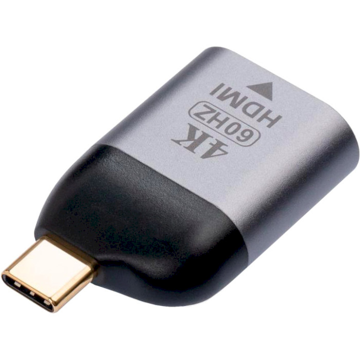 Адаптер VINGA USB-C - HDMI v2.0 Gray (VCPATCHDMI2C)