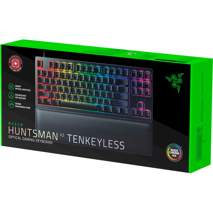 Клавіатура RAZER Huntsman V2 Tenkeyless Red Switch Black (RZ03-03940800-R3R1)