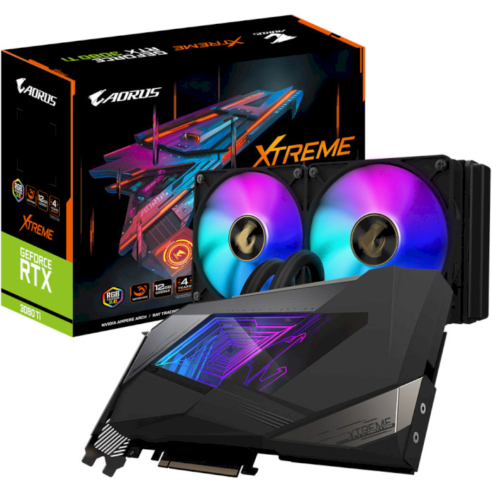 Відеокарта AORUS GeForce RTX 3080 Ti Xtreme WaterForce 12G (GV-N308TAORUSX W-12GD)