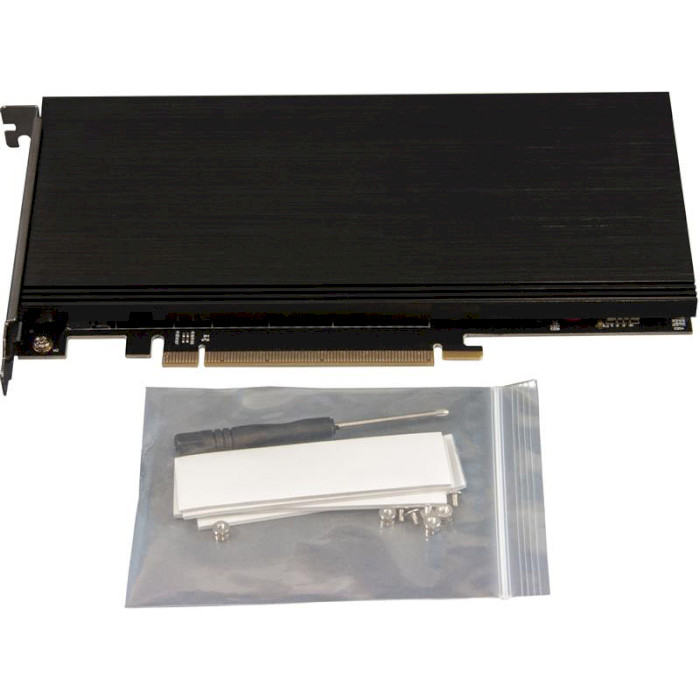 Контролер FRIME PCIe x16 to 4 x M.2 (M Key) (ECF-PCIETOSSD013)