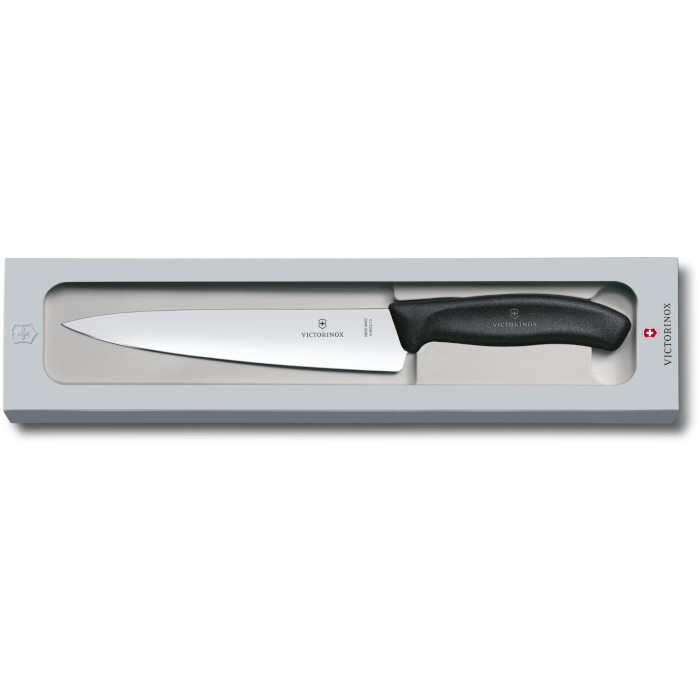 Нож кухонный для разделки VICTORINOX SwissClassic Carving Black 190мм (6.8003.19G)