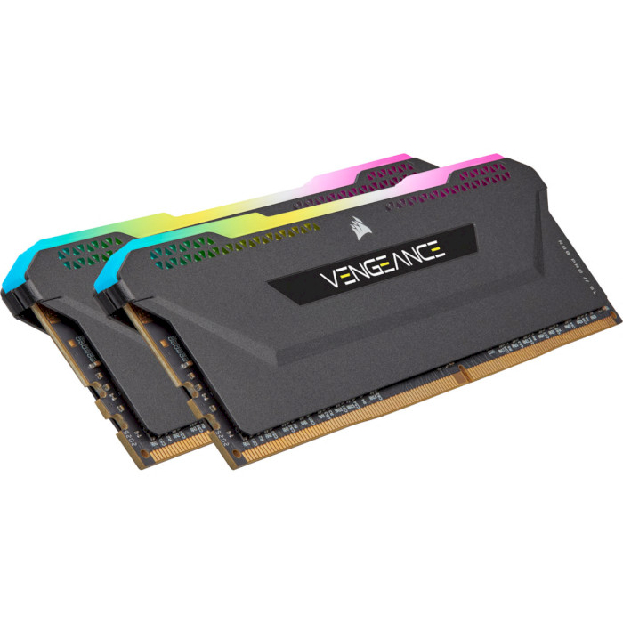 Модуль памяти CORSAIR Vengeance RGB Pro SL Black DDR4 3200MHz 16GB Kit 2x8GB (CMH16GX4M2E3200C16)