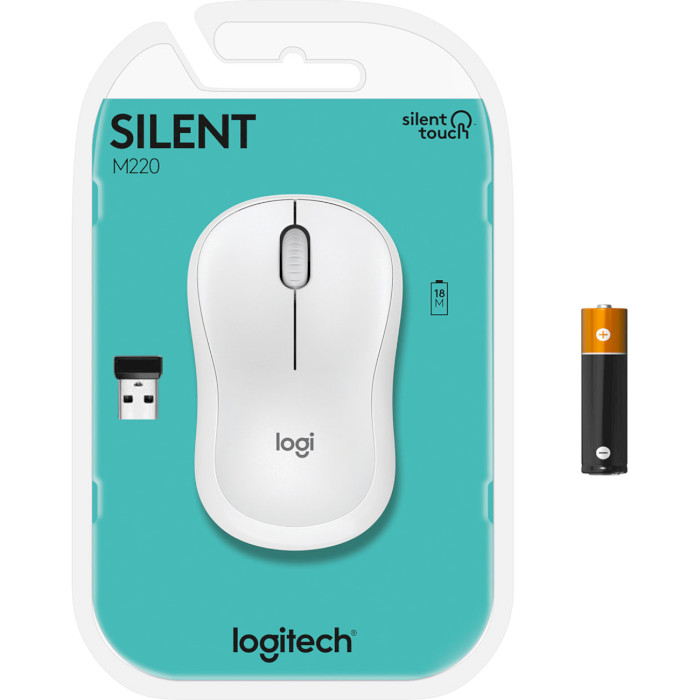 Миша LOGITECH M220 Silent Off-White (910-006128)