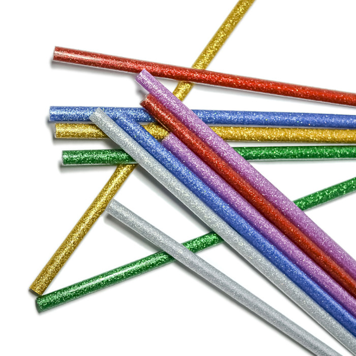 Клеевые стержни STARK 7.2мм, 12шт, разноцветные, с глиттером (525072012)