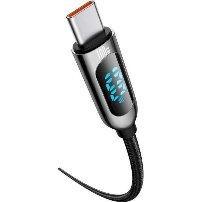 Кабель BASEUS Display Fast Charging Data Cable Type-C to Type-C 100W 2м Black (CATSK-C01)