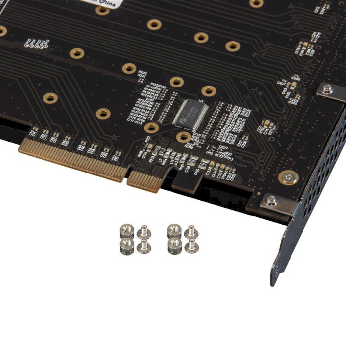 Контроллер FRIME PCIe x8 to 4 x M.2 (B Key) (ECF-PCIETOSSD011)