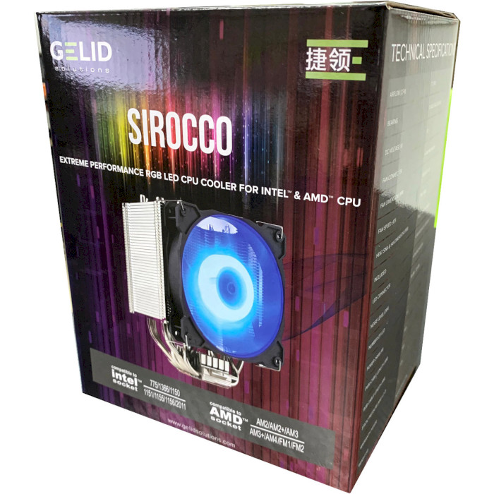 Кулер для процесора GELID SOLUTIONS Sirocco (CC-SIROCCO-01-A)