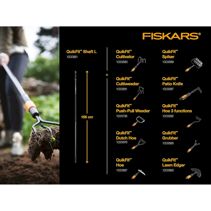 Инструмент для прокалывания газонов FISKARS QuikFit 30.5см (136524/1000689)
