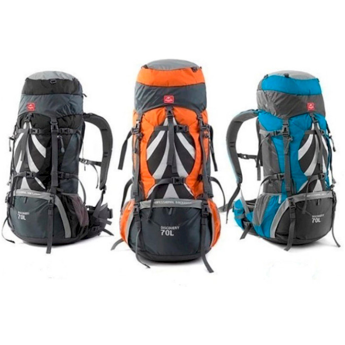 Туристичний рюкзак NATUREHIKE Discovery Professional Climbing Backpack 70+5L Black/Gray (NH70B070-B-BK)