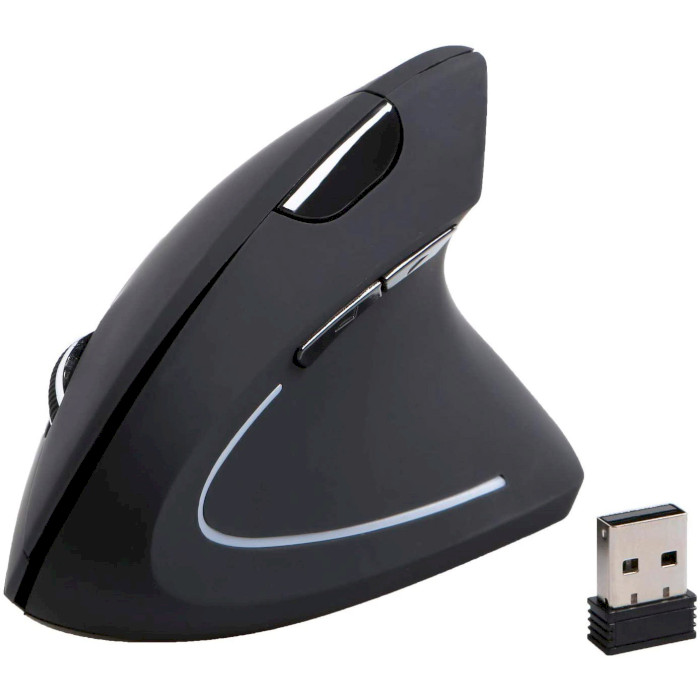 Вертикальная мышь GELID SOLUTIONS Apex Wireless Vertical Mouse Black (VM-01-A)