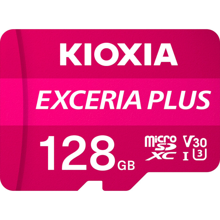 Карта памяти KIOXIA (Toshiba) microSDXC Exceria Plus 128GB UHS-I U3 V30 A1 Class 10 + SD-adapter (LMPL1M128GG2)