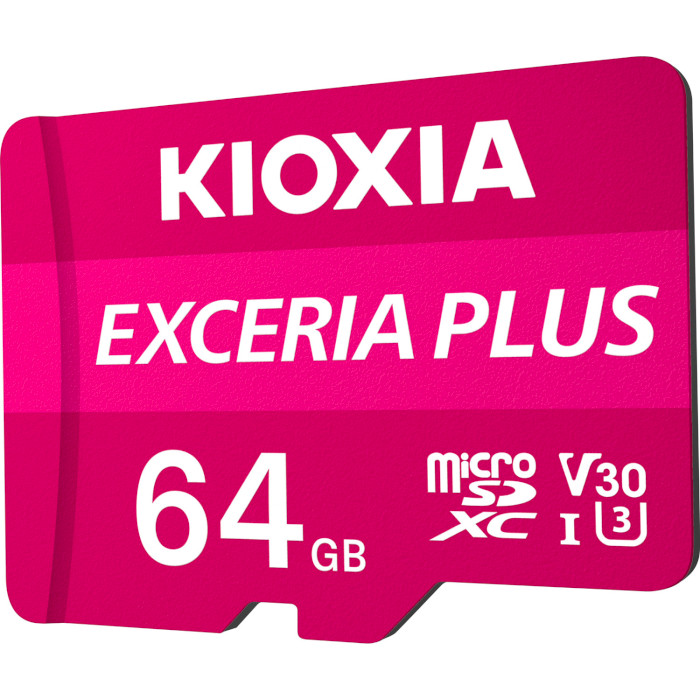 Карта пам'яті KIOXIA (Toshiba) microSDXC Exceria Plus 64GB UHS-I U3 V30 A1 Class 10 + SD-adapter (LMPL1M064GG2)