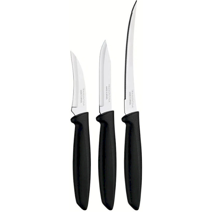 Набір кухонних ножів TRAMONTINA Plenus Black 3пр (23498/012)