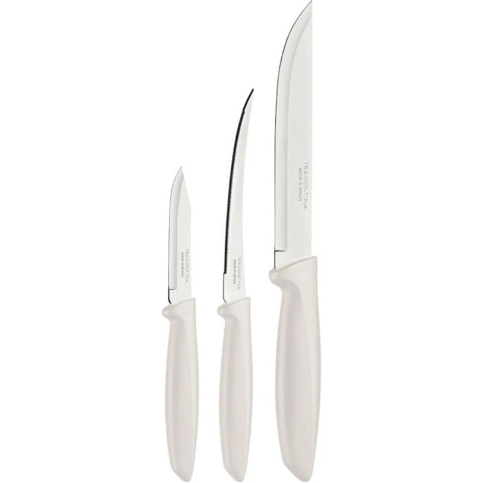 Набір кухонних ножів TRAMONTINA Plenus White 3пр (23498/313)
