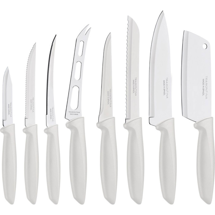 Набір кухонних ножів TRAMONTINA Plenus White 8пр (23498/332)