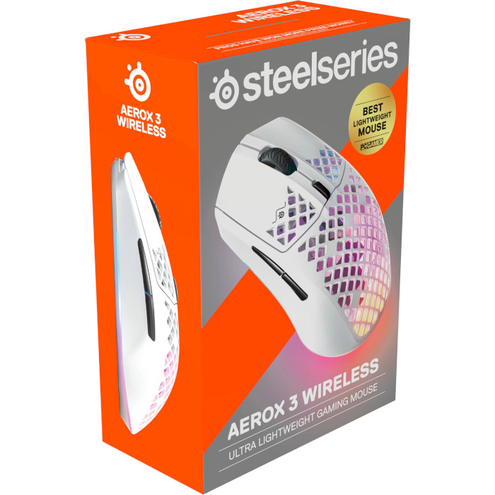 Мышь игровая STEELSERIES Aerox 3 Wireless Snow (62608)