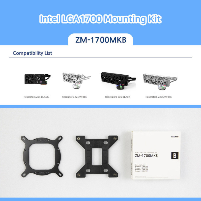 Монтажный комплект ZALMAN Intel LGA 1700 Mounting Kit for Reserator series (ZM-1700MKB)