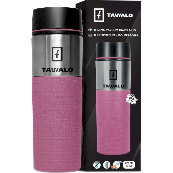 Термокружка TAVIALO 190420111 0.42л Pink