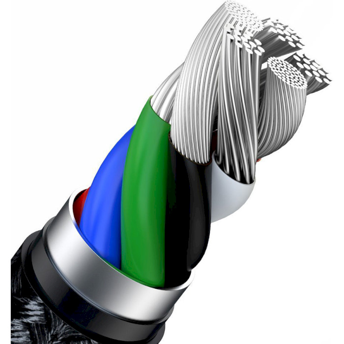 Кабель BASEUS Cafule Metal Data Cable Type-C to Lightning PD 20W 2м Black (CATLJK-B01)