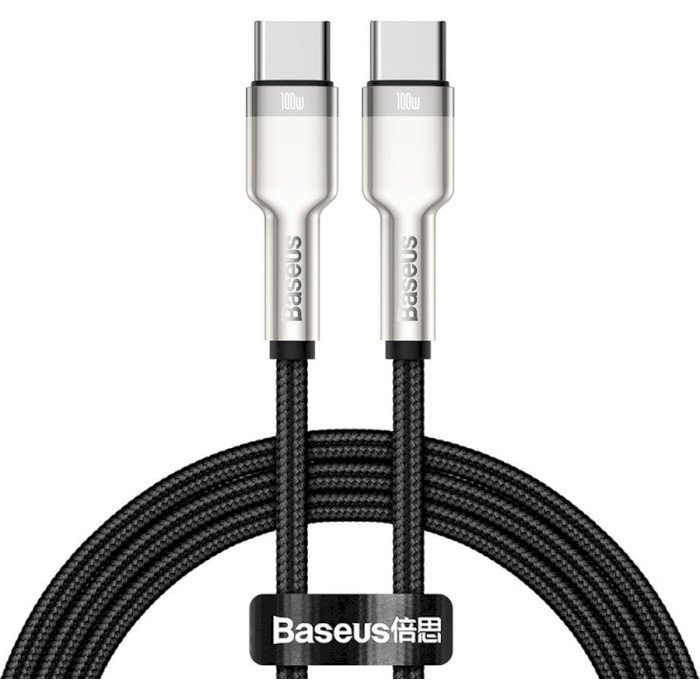 Кабель BASEUS Cafule Metal Data Cable Type-C to Type-C 100W 1м Black (CATJK-C01)