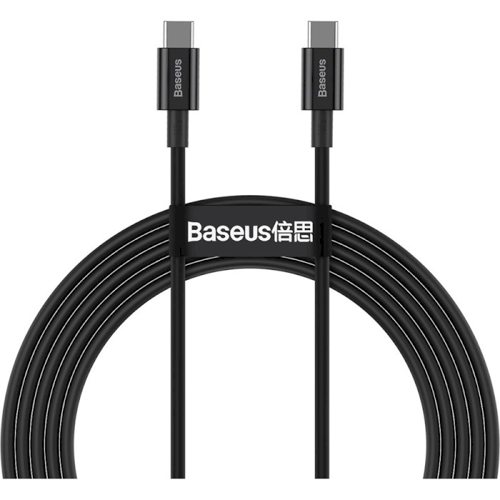 Кабель BASEUS Superior Series Fast Charging Data Cable Type-C to Type-C 100W 2м Black (CATYS-C01)
