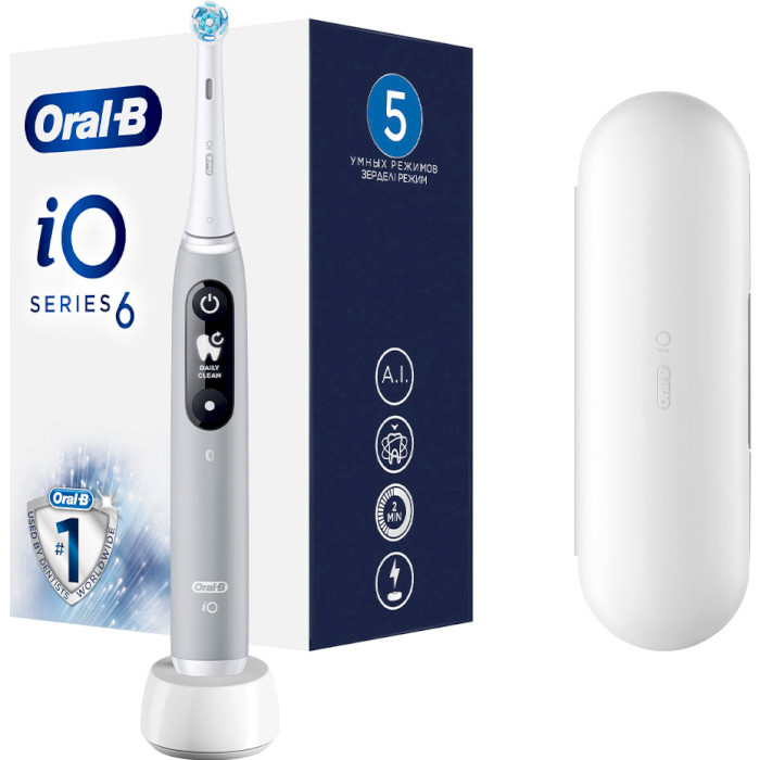 Електрична зубна щітка BRAUN ORAL-B iO Series 6 Gray Opal (4210201381686)