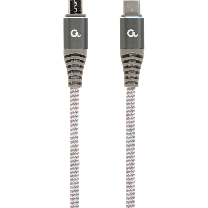 Кабель CABLEXPERT Premium USB 2.0 Type-C/Micro-USB 1.5м Gray (CC-USB2B-CMMBM-1.5M)