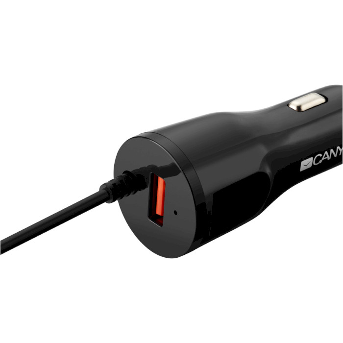 Автомобільний зарядний пристрій CANYON C-031 1xUSB-A, 2.4A Black w/Micro-USB cable (CNE-CCA031B-US)