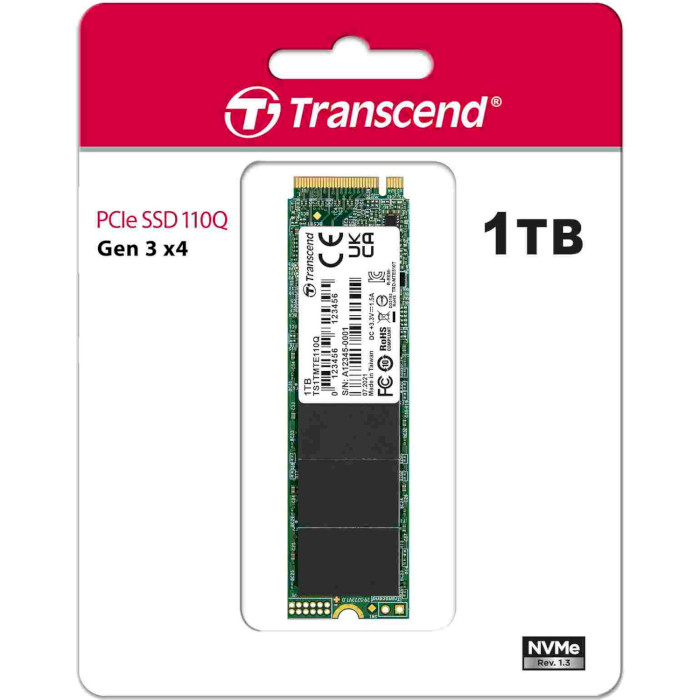 SSD диск TRANSCEND 110Q 1TB M.2 NVMe (TS1TMTE110Q)