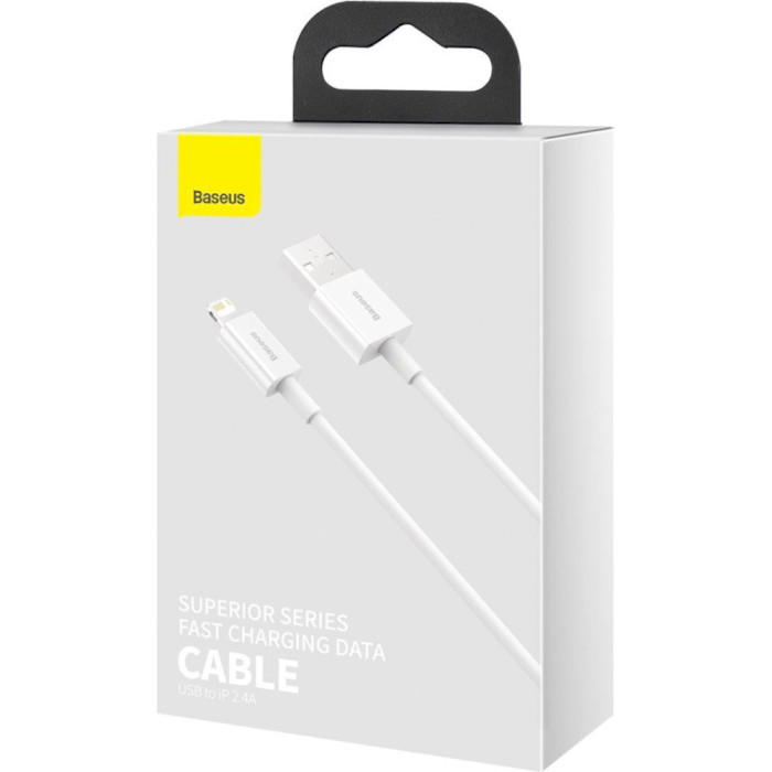 Кабель BASEUS Superior Series Fast Charging Data Cable USB to iP 2.4A 2м White (CALYS-C02)