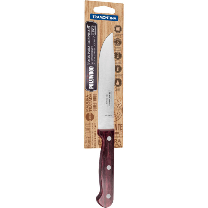 Нож кухонный для мяса TRAMONTINA Polywood 152мм (21126/176)