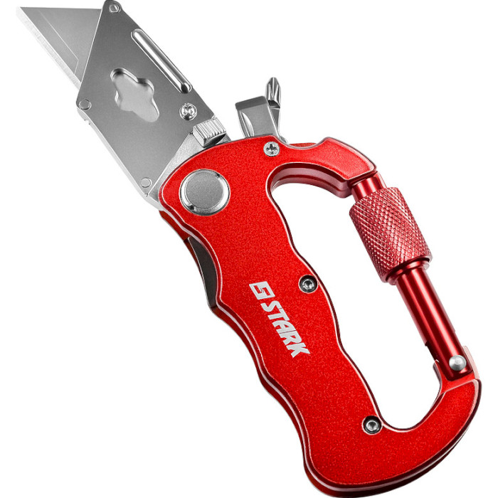 Складной нож для отделочных работ STARK с карабином (506100840)