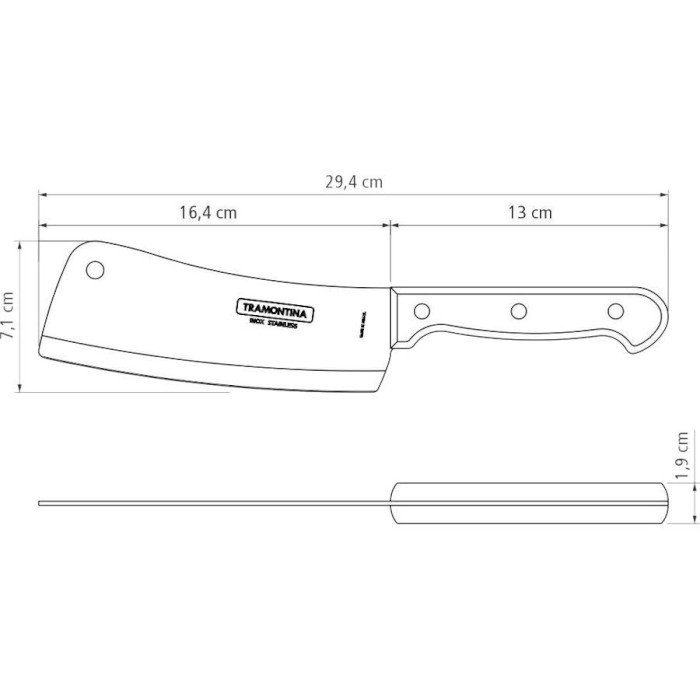 Нож-топорик TRAMONTINA Polywood 152мм (21134/176)
