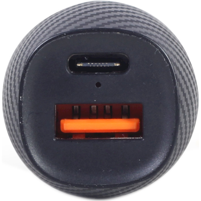 Автомобильное зарядное устройство GEMBIRD 1xUSB-A, 1xUSB-C, 2A, QC3.0, PD3.0, 18W Black (TA-U2QC3-CAR-02)