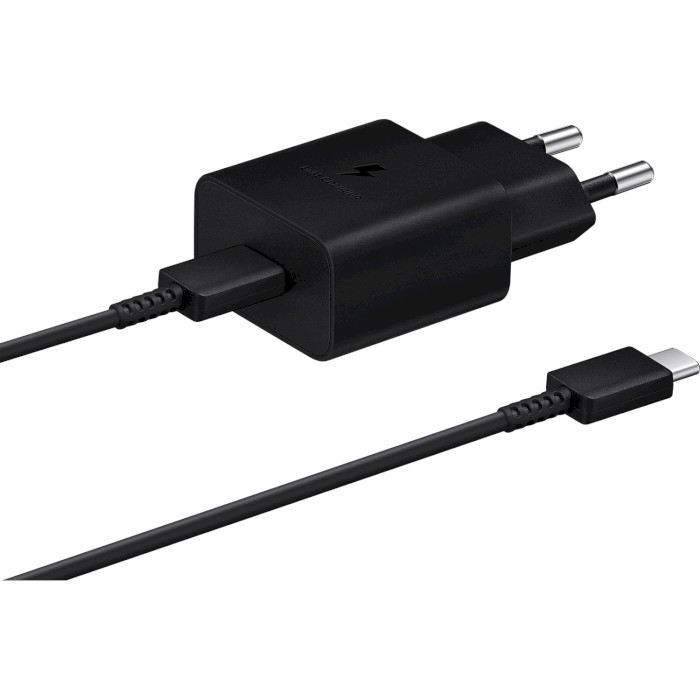 Зарядний пристрій SAMSUNG EP-T1510X 15W PD Power Adapter Black w/Type-C to Type-C cable (EP-T1510XBEGEU)