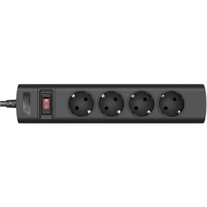 Мережевий фільтр для ДБЖ APC UPS Power Strip Black, 4 розетки, 1.5м (PZ42I-GR)