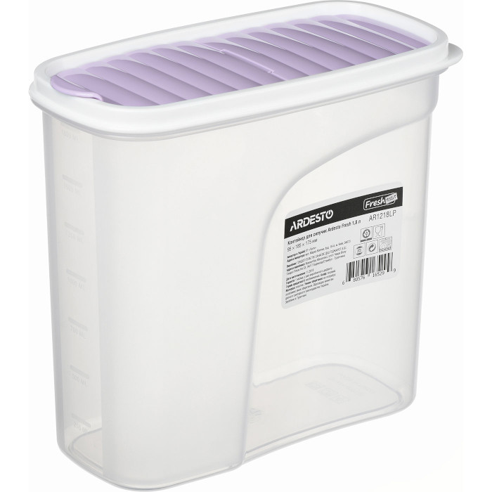 Ёмкость для хранения сыпучих продуктов ARDESTO 1.8л Purple (AR1218LP)