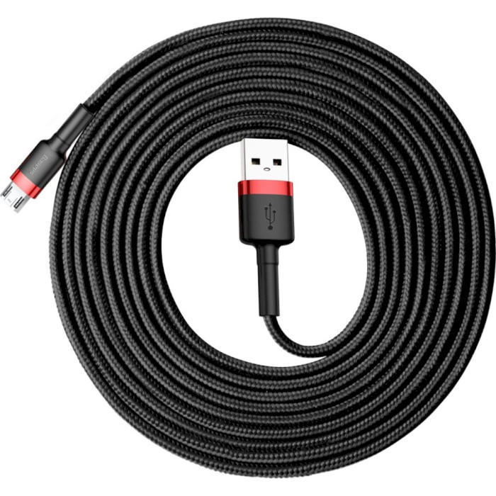 Кабель BASEUS Cafule Cable USB for Micro 3м Black/Red (CAMKLF-H91)