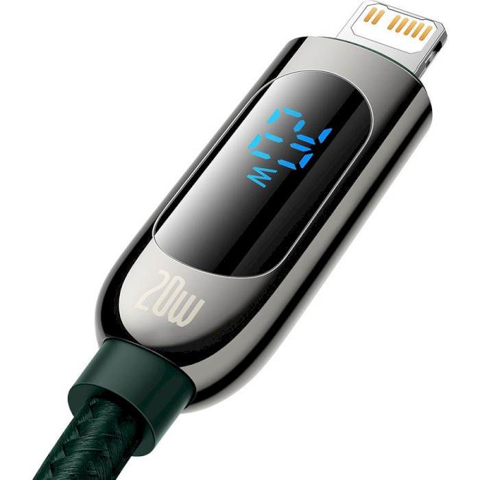 Кабель BASEUS Display Fast Charging Data Cable Type-C to iP 20W 1м Green (CATLSK-06)