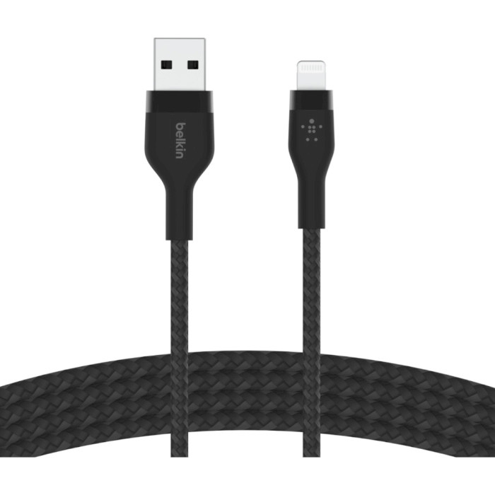 Кабель BELKIN Boost Up Charge Pro Flex USB-A Cable with Lightning Connector 1м Black (CAA010BT1MBK)