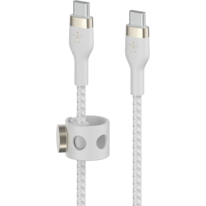 Кабель BELKIN Boost Up Charge Pro Flex USB-C to USB-C 1м White (CAB011BT1MWH)